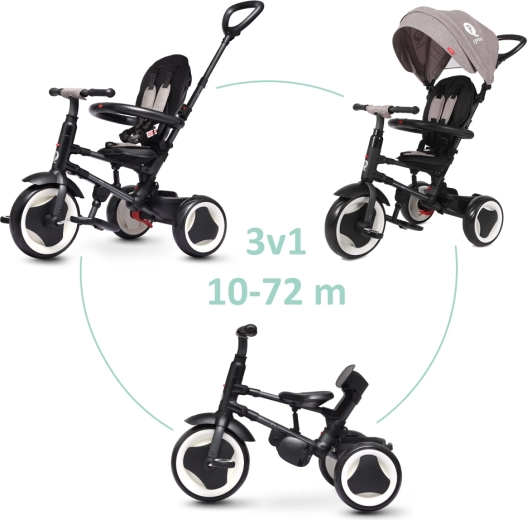 Qplay Rito folding tricycle eva grey