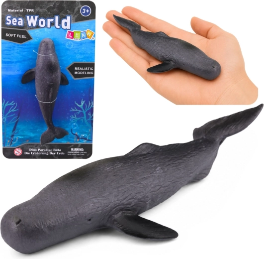 Realistische rubberen walvisfiguur 18 cm