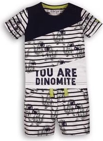 DIRKJE Dinomite kids’ set, navy blue/white