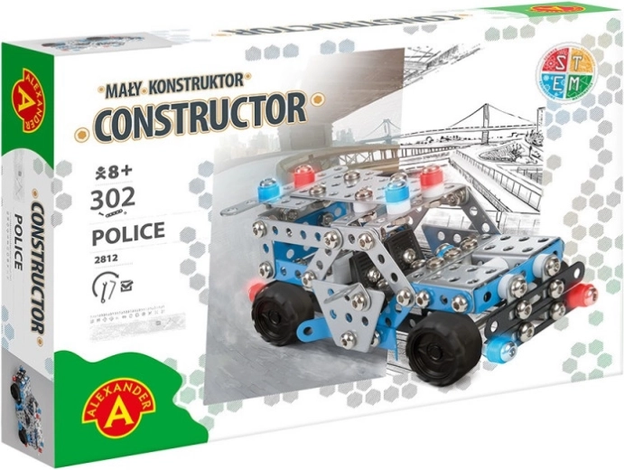 Little Constructor bouwset politiewagen