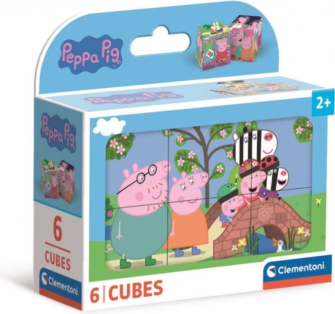 Cubes illustrés Peppa Pig – 6 cubes en plastique