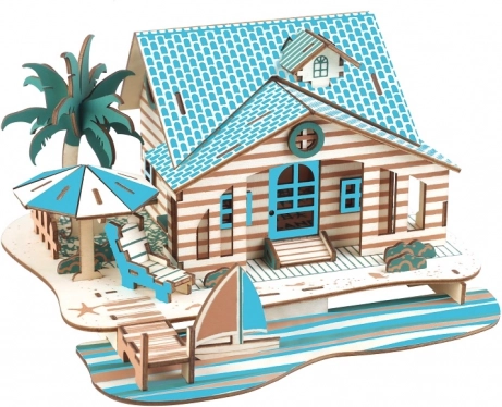 Woodcraft Wooden 3D Puzzle Villa in Bali