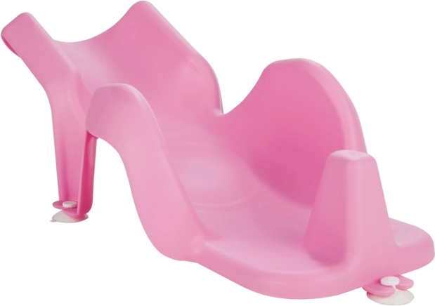 Ergonomic baby bath support pad pink