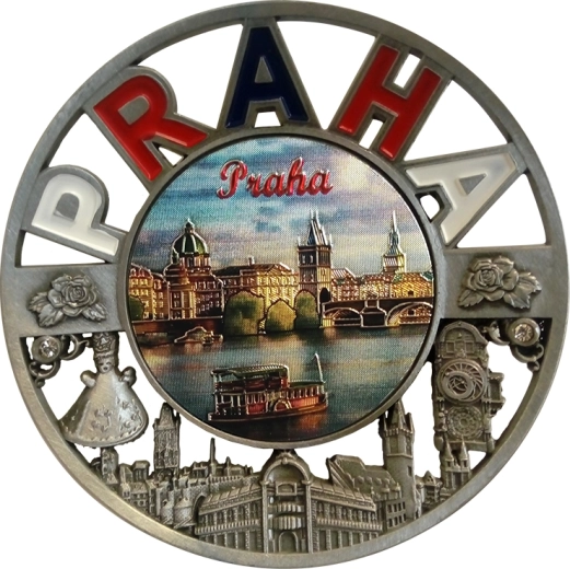 Prague Magnet – souvenir with dusk photograph