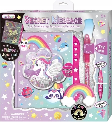 Hot Focus children's combination diary with unicorn design