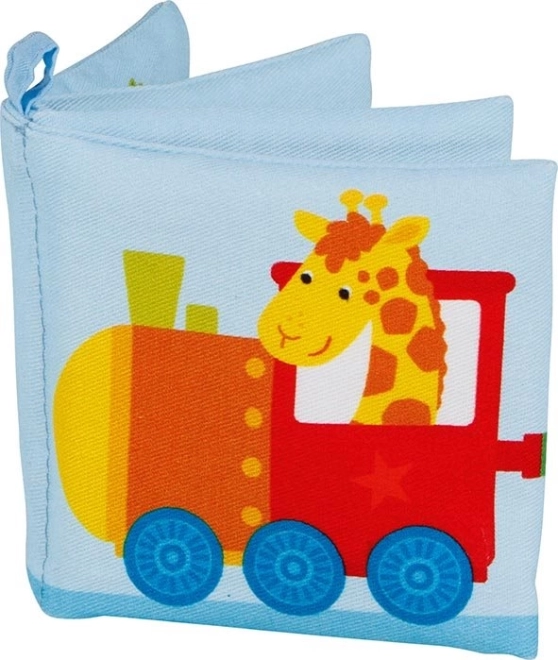 Katoenen knisperboekje met pieper – treintje