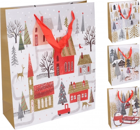 Cadeautas L kerst 39 × 30 × 12 cm