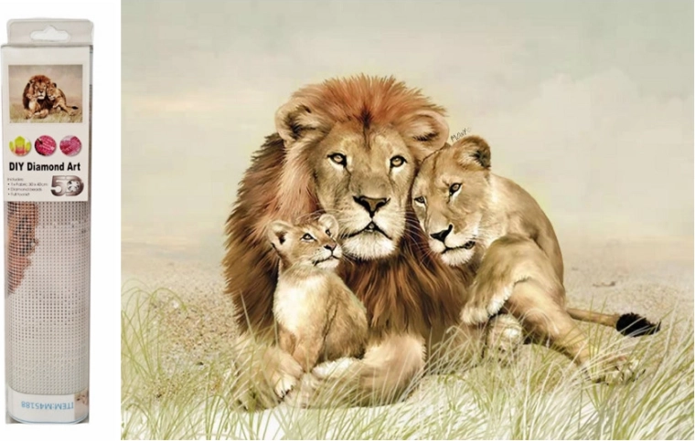 Diamantmozaïek – leeuwen