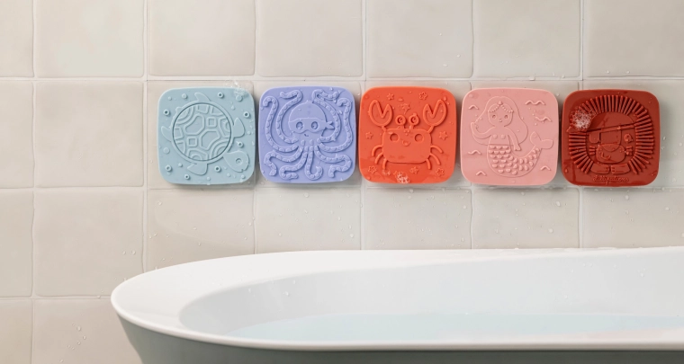 Lilliputiens sensory bath tiles with suction cups