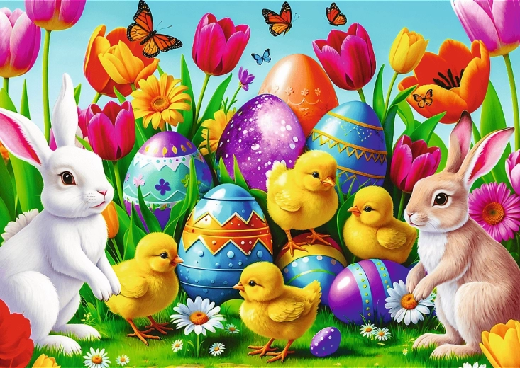 Puzzle Prairie de Pâques 500 pièces TREFL