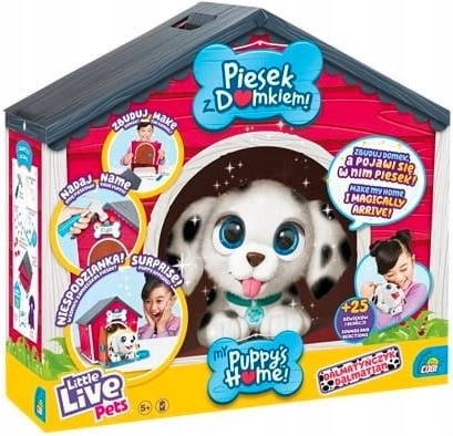 Maskot Little Live Pets dalmatiër met huisje