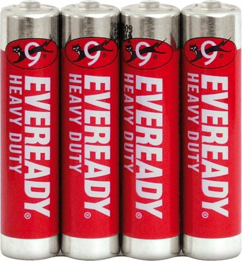 Energizer Eveready Heavy Duty Red AAA R03, 1,5 V – Packung mit 4 Stk.