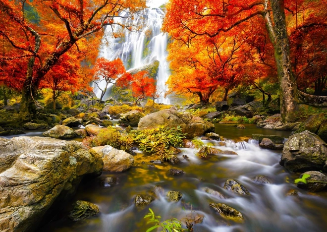 Puzzle Autumn Waterfall 1000 pieces ENJOY