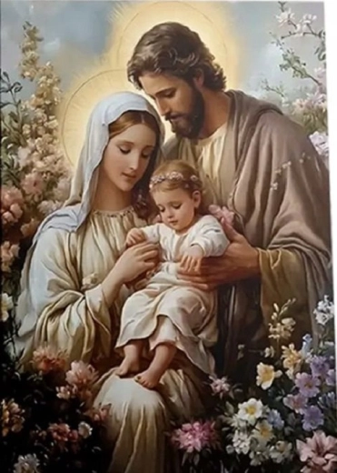 Diamond Painting Holy Family 30 × 40 cm