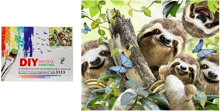 Paint by Numbers – Sloths