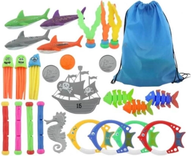 Water and Diving Toy Set, 26 pcs