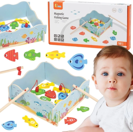 Jeu de pêche magnétique en bois VIGA