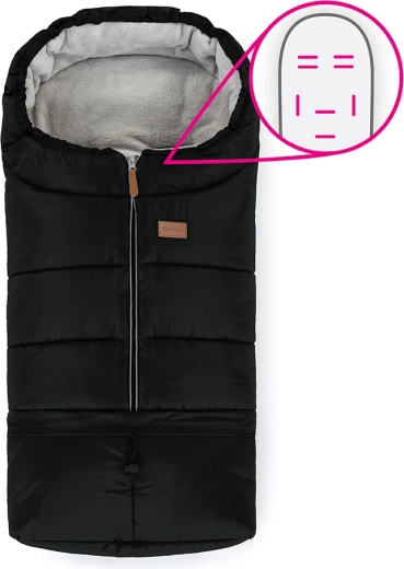 Footmuff 3-in-1 PETITE&MARS Jibot Horizontal Ink Black