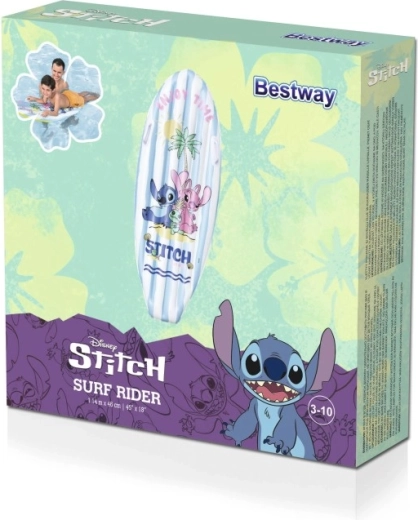 Aufblasbares Surfboard DISNEY Stitch 114 × 46 cm mit Griffen