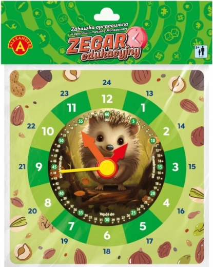 Educational Clock with Hedgehog