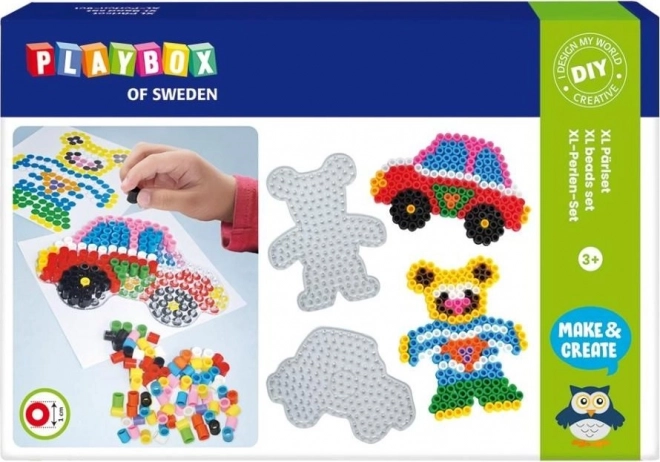 Strijkkralen set - auto en beertje XL