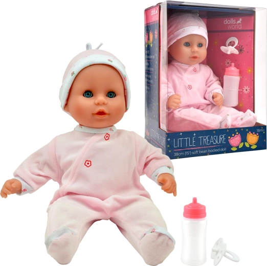 Dolls World Baby Little Treasure Pink mit Schlafaugen 38 cm