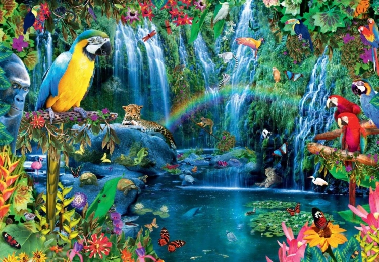 Puzzle Bluebird Perroquets tropicaux 1000 pièces