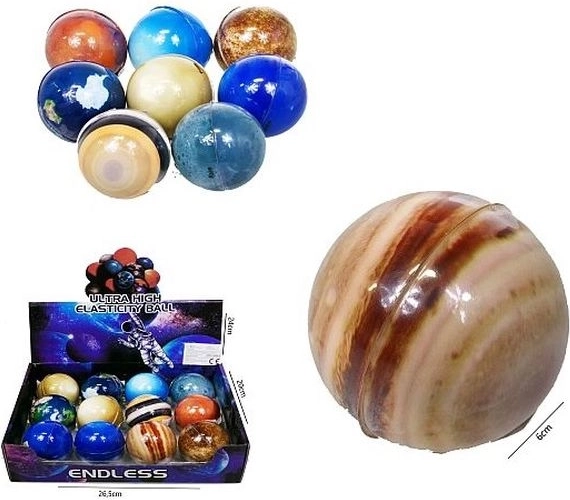 Balle super rebondissante Planètes 6 cm