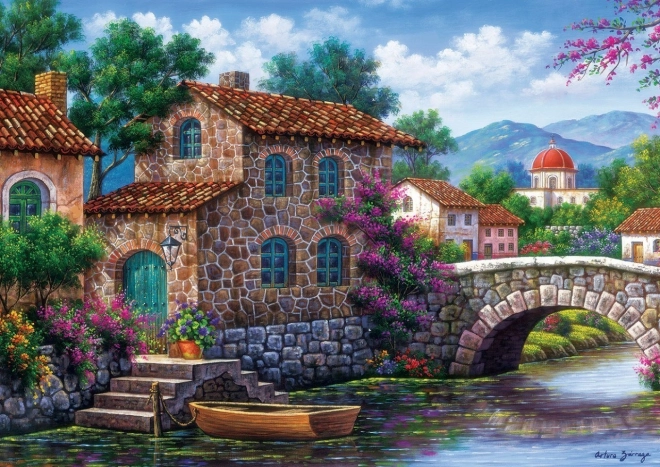 ART PUZZLE Puzzle Canal with Flowers 500 pieces