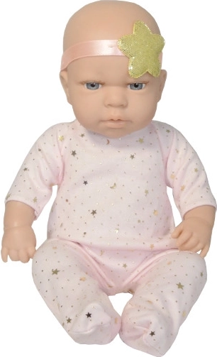 Babypop pasgeborene in onesie met haarband