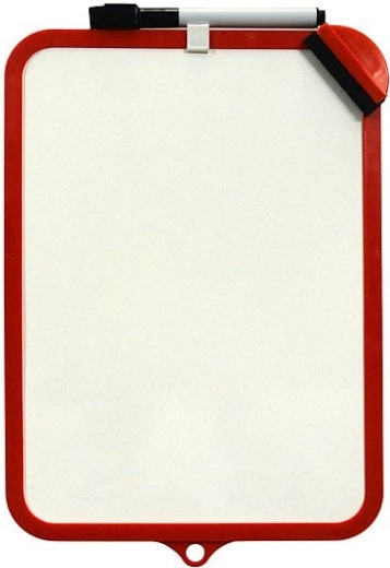 Concorde Double-Sided Dry-Erase Board 19 × 29 cm Red