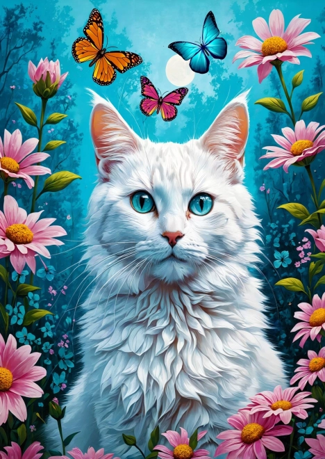 Enjoy puzzle white cat 1000 pieces