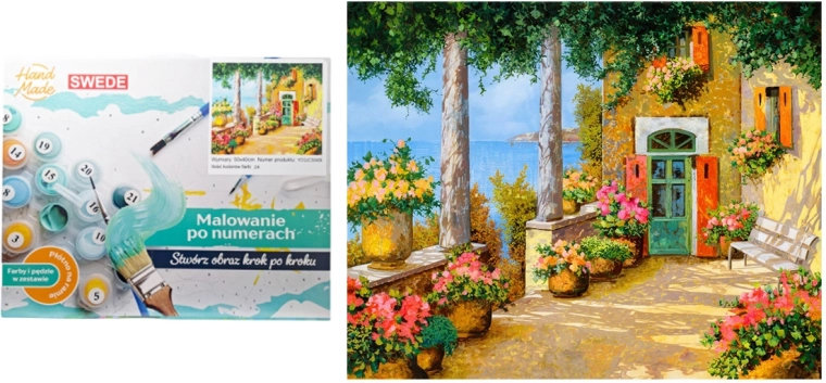 Peinture par numéros – terrasse avec vue sur la mer