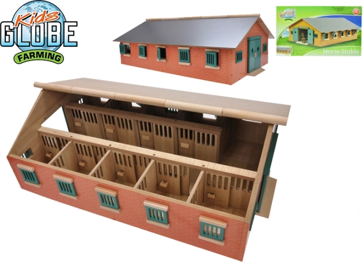 Kids Globe wooden horse stable 1:32