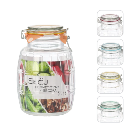 Bocal en verre 2,1 l hermétique – tonneau