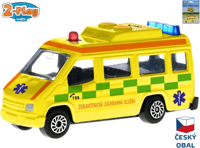 Metalen ambulance model 2-Play Traffic CZ 8 cm