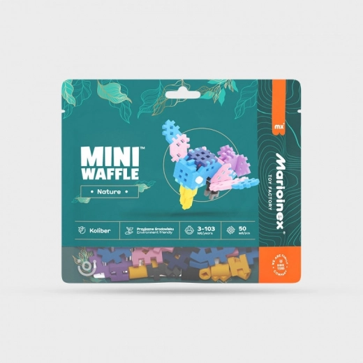 Mini Waffle Nature Building Set – Hummingbird, 50 pieces