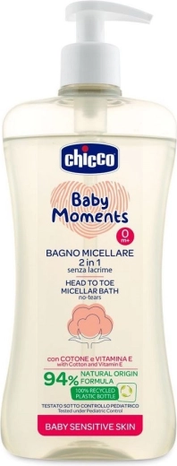 Chicco Micellar Hair and Body Shampoo Baby Moments Sensitive 500 ml