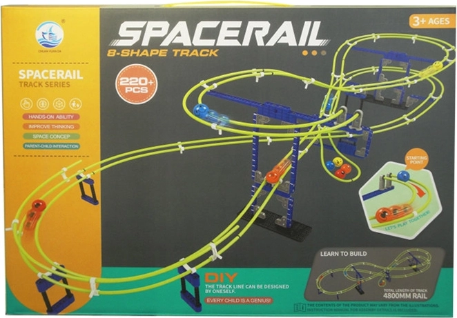 Circuit à billes à deux niveaux en forme de huit