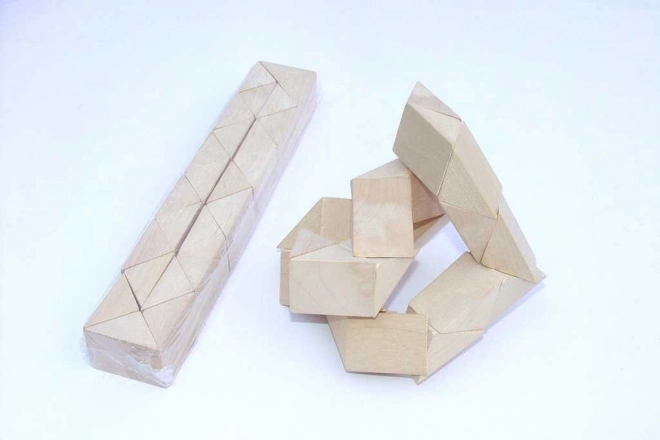 Wooden Puzzle Snake Natural