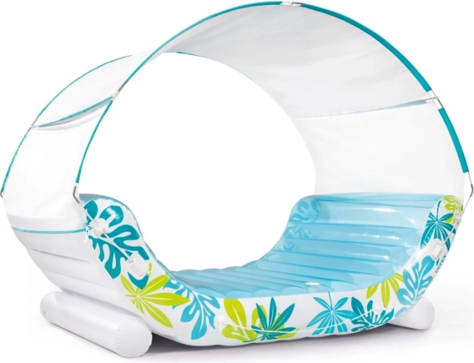 Inflatable Tropical Lounger with Sun Canopy