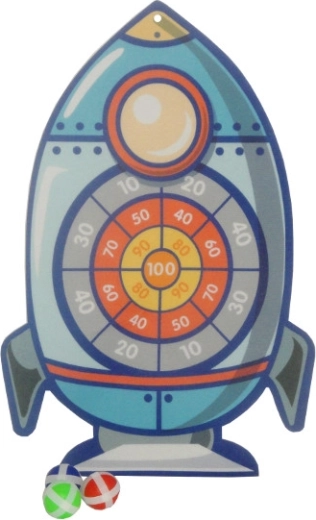 Jeu de cible à lancer pour enfants avec fusée à scratch