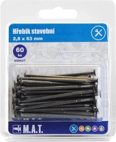 Clous de construction 63 × 2,8 mm, 60 pcs
