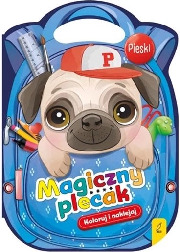 Sac à dos magique des petits chiens avec coloriages et autocollants