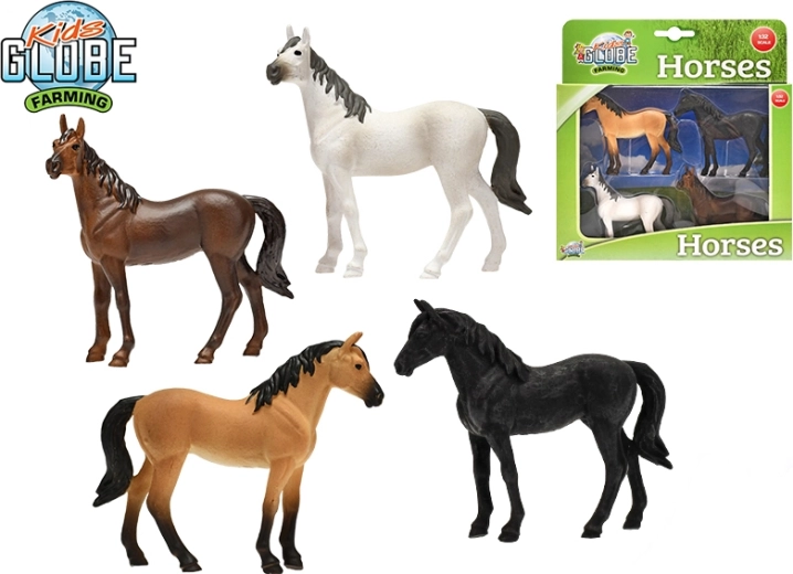 Kids Globe Farming ensemble de poneys 1:32
