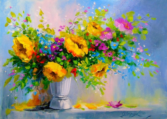 ENJOY Puzzle Bouquet with Yellow Flowers 1000 Pieces