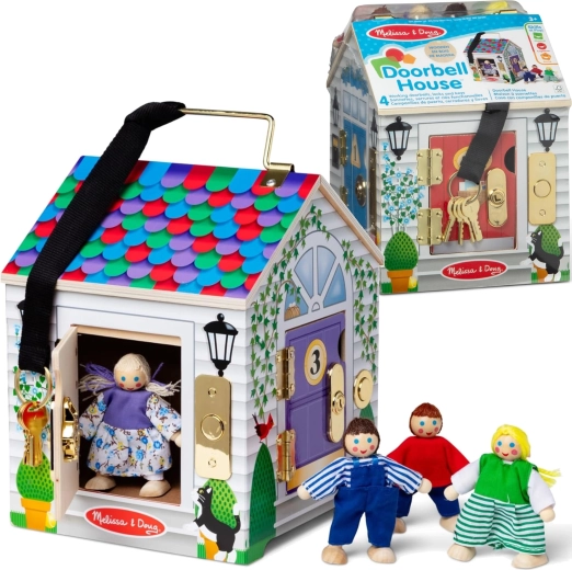 Wooden house with doorbells MELISSA & DOUG Doorbell House
