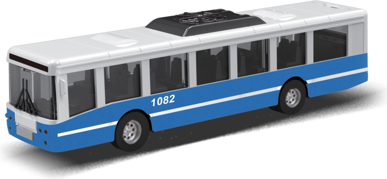 City Bus with Flywheel 16 cm – Blue