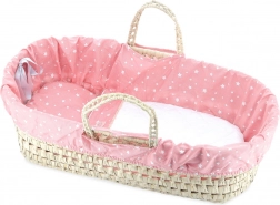 Petitcollin portable bag made of straw Corail Etoilé for dolls