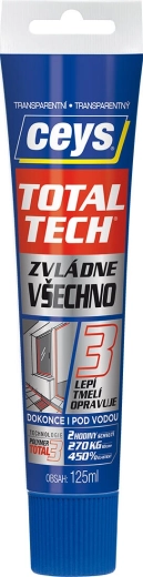 Universele lijm en kit transparant 125 ml TOTAL TECH EXPRESS CEYS